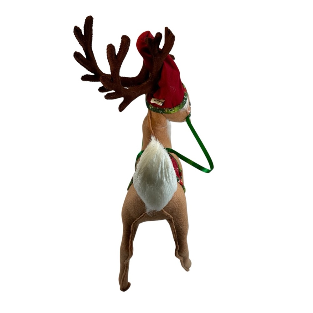 Annalee Christmas  Reindeer  12” Santa Hat Holiday New - Picture 6 of 8